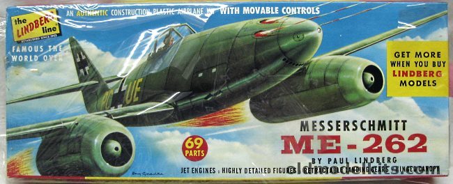 Lindberg 1/48 Messerschmitt Me-262, 538-100 plastic model kit